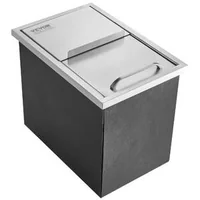 Вградена-Ледарка-за-Бар-40-9-Qt-46x30-5-cm-Неръждаема-Стомана