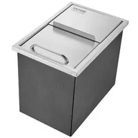 Вградена-Ледарка-за-Бар-40-9-Qt-46x30-5-cm-Неръждаема-Стомана