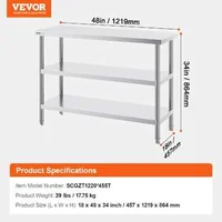 Професионална-Работна-Маса-122x45-7-cm-Неръждаема-Стомана-за-Подготовка