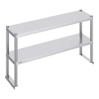 Двустепенен-Надграждащ-Рафт-122x30-5-cm-Неръждаема-Стомана-за-Работна-Маса