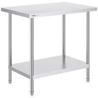 Професионална-Работна-Маса-90-x-53-cm-Неръждаема-Стомана-за-Кухня