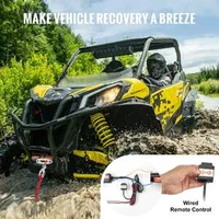 Електрическа-лебедка-ATV-UTV-1-5т-Синтетично-въже-Водоустойчиво-жично-управление