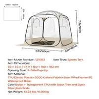 Прозрачна-Pop-up-Шатра-160x160-cm-Защитно-Иглу-за-Спорт-и-Къмпинг