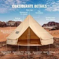 Луксозна-Памучна-Палатка-5-m-Bell-Tent-с-Огнеупорен-Отвор-за-Печка