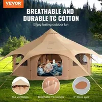 Памучна-Палатка-Bell-Tent-5-m-4-сезонна-за-8-души-с-Отвор-за-Печка