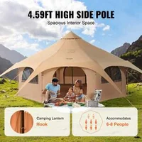 Памучна-Палатка-Bell-Tent-5-m-4-сезонна-за-8-души-с-Отвор-за-Печка