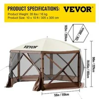 Шестоъгълна-Pop-up-Шатра-3x3-m-Градинска-Беседка-за-6-8-души