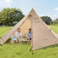 Зимна-Тийпи-Палатка-за-4-души-Преносима-Hot-Tent-с-Отвор-за-Печка