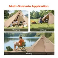 Зимна-Тийпи-Палатка-за-4-души-Преносима-Hot-Tent-с-Отвор-за-Печка