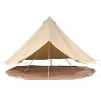 Гигантска-Памучна-Палатка-Bell-Tent-6-m-Водоустойчива-с-Отвор-за-Печка
