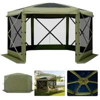 Гигантска-6-странна-Pop-up-Шатра-3-6x3-6-m-Зелена-за-8-10-души