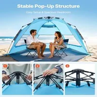 Плажна-Pop-up-Палатка-за-4-души-UPF-50-Защита-и-Бърз-Монтаж