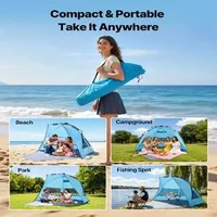 Плажна-Pop-up-Палатка-за-4-души-UPF-50-Защита-и-Бърз-Монтаж