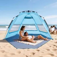 Плажна-Pop-up-Палатка-за-4-души-UPF-50-Защита-и-Бърз-Монтаж