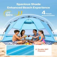 Плажна-Pop-up-Палатка-за-4-души-UPF-50-Защита-и-Бърз-Монтаж