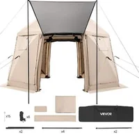 13-странна-Сферична-Pop-up-Шатра-3-6x3-6-m-Бежов-Купол-за-10-души