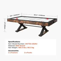 Професионална-Маса-за-Въздушен-Хокей-214-cm-7-Фута-Електронен-Брояч-и-Мощен-Мотор