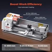 Професионален-Настолен-Струг-за-Метал-1100W-220-x-450-mm-с-Автоматично-Подаване