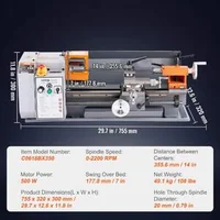 Прецизен-Настолен-Струг-за-Метал-500W-180-x-350-mm-0-2200-RPM-и-Метални-Предавки
