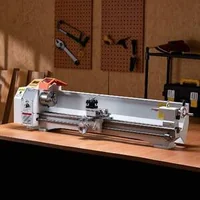 Професионален-Настолен-Струг-за-Метал-1100W-220-x-1000-mm-с-Автоматично-Подаване