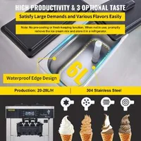 Търговска-Машина-за-Мек-Сладолед-18-28-L-h-3-Вкуса-с-LCD-Дисплей-и-Автоматично-Почистване