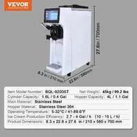Компактна-Машина-за-Мек-Сладолед-и-Frozen-Yogurt-10-20-L-h-Бял-Дизайн