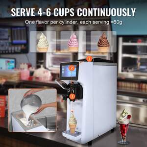Компактна-Машина-за-Мек-Сладолед-и-Frozen-Yogurt-10-20-L-h-Бял-Дизайн