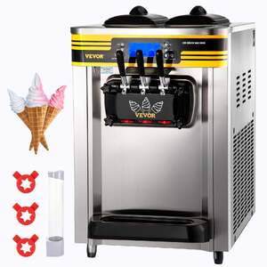 Професионална-Настолна-Машина-за-Мек-Сладолед-2350W-30-L-h-3-Вкуса-с-LCD-Управление