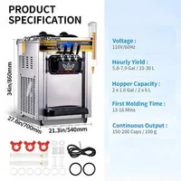 Професионална-Настолна-Машина-за-Мек-Сладолед-2350W-30-L-h-3-Вкуса-с-LCD-Управление