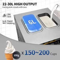 Професионална-Настолна-Машина-за-Мек-Сладолед-2350W-30-L-h-3-Вкуса-с-LCD-Управление