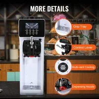 Компактна-Машина-за-Мек-Сладолед-10-L-h-Единичен-Вкус-с-LCD-Управление