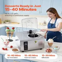 Професионална-Машина-за-Твърд-Сладолед-500W-5-L-h-Неръждаема-Стомана-с-LED-Панел