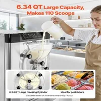 Професионална-Машина-за-Твърд-Сладолед-2000W-20-L-h-6L-Цилиндър-от-Неръждаема-Стомана