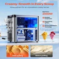 Професионална-Машина-за-Твърд-Сладолед-2000W-20-L-h-6L-Цилиндър-от-Неръждаема-Стомана