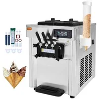 Професионална-Настолна-Машина-за-Мек-Сладолед-2200W-28L-h-3-Вкуса-с-LCD-Контрол