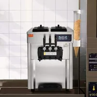 Професионална-Настолна-Машина-за-Мек-Сладолед-2200W-28L-h-3-Вкуса-с-LCD-Контрол