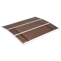 Кафява-Поликарбонатна-Козирка-за-Врата-94-x-120-см-ABS-Скоби-и-UV-Защита