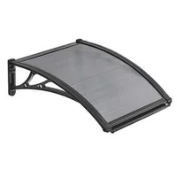 Опушено-Сива-Козирка-за-Врата-и-Прозорец-60-x-60-см-ABS-Скоби-и-UV-Защита
