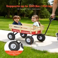 Тежкотоварна-Детска-Количка-с-Дървени-Панели-101-cm-до-150-kg