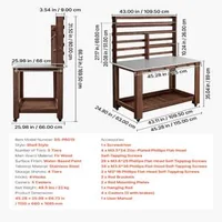 Градинска-Работна-Маса-със-Стоманен-Плот-115x66-cm-Мобилна-Кафява