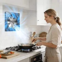 Стенен-Вентилатор-25-4-cm-988-CFM-с-Регулатор-на-Скоростта-Черен