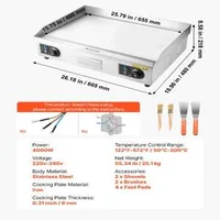Професионална-Електрическа-Плоча-655x400-mm-4000W-до-300-C