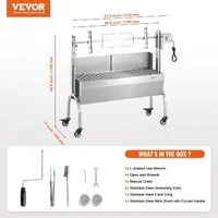 Професионално-Електрическо-Чеверме-90-kg-Капацитет-52W-Мотор-Неръждаема-Стомана