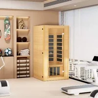 Инфрачервена-Сауна-за-1-2-души-1400W-Естествено-Дърво-Домашно-Спа
