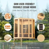 Инфрачервена-Сауна-за-3-4-души-2470W-Естествено-Дърво-Семейно-Спа