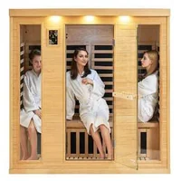 Инфрачервена-Сауна-за-3-4-души-2580W-Естествено-Дърво-Семеен-Спа-Център