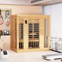 Инфрачервена-Сауна-за-3-4-души-2580W-Естествено-Дърво-Семеен-Спа-Център