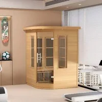Инфрачервена-Сауна-за-Двама-1850W-Естествено-Дърво-Домашно-Спа
