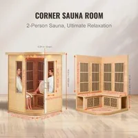 Инфрачервена-Сауна-за-Двама-1850W-Естествено-Дърво-Домашно-Спа