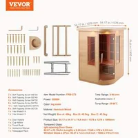 Инфрачервена-Сауна-за-Двама-1850W-Естествено-Дърво-Домашно-Спа